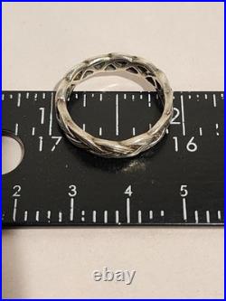 James Avery Sterling Silver Eternity Celtic Knot Mens Band Ring Size 8