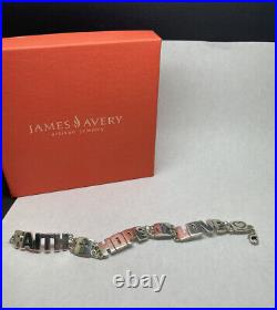 James Avery Sterling Silver Faith Love Hope Bracelet