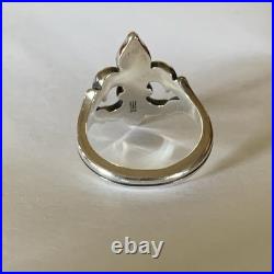 James Avery Sterling Silver Fleur De Lis Ornate Ring Size 8.5 Excellent