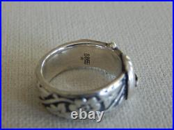 James Avery Sterling Silver Floral Belt Ring Sz 6.5