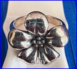 James Avery Sterling Silver Flower Petal Band Ring Size 8 No Stone