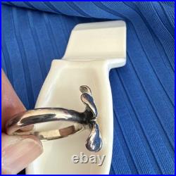 James Avery Sterling Silver Flower Petal Band Ring Size 8 No Stone