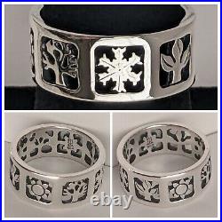 James Avery Sterling Silver Four Seasons Band Ring 5.1g Sz 6.75 Great Condition