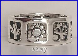 James Avery Sterling Silver Four Seasons Band Ring 5.1g Sz 6.75 Great Condition