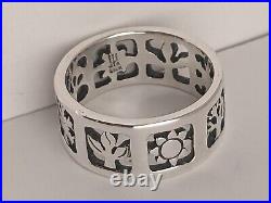 James Avery Sterling Silver Four Seasons Band Ring 5.1g Sz 6.75 Great Condition