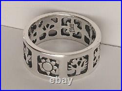 James Avery Sterling Silver Four Seasons Band Ring 5.1g Sz 6.75 Great Condition