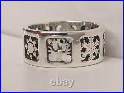 James Avery Sterling Silver Four Seasons Band Ring 5.1g Sz 6.75 Great Condition