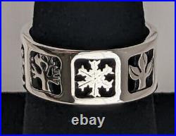 James Avery Sterling Silver Four Seasons Band Ring 5.1g Sz 6.75 Great Condition