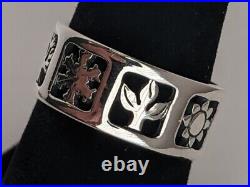 James Avery Sterling Silver Four Seasons Band Ring 5.1g Sz 6.75 Great Condition