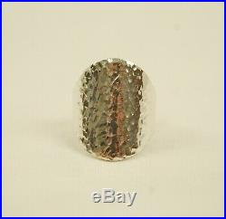 James Avery Sterling Silver HAMMERED OVAL Ring 13.3g Size 8.5 Retiring