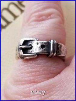 James Avery Sterling Silver Hammered Buckle Ring Retired Size 5.5