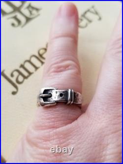 James Avery Sterling Silver Hammered Buckle Ring Retired Size 5.5