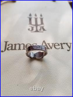 James Avery Sterling Silver Hammered Buckle Ring Retired Size 5.5