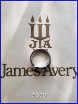 James Avery Sterling Silver Hammered Buckle Ring Retired Size 5.5