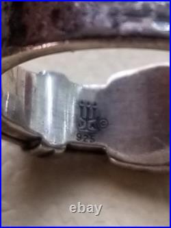 James Avery Sterling Silver Hammered Buckle Ring Retired Size 5.5
