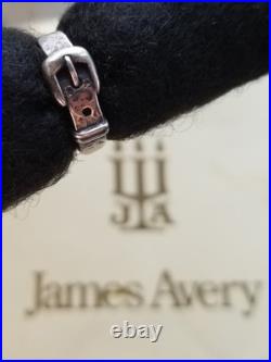 James Avery Sterling Silver Hammered Buckle Ring Retired Size 5.5