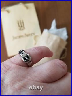 James Avery Sterling Silver Hammered Buckle Ring Retired Size 5.5