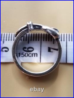 James Avery Sterling Silver Hammered Buckle Ring Retired Size 5.5