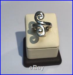 James Avery Sterling Silver Hammered Bypass Swirl Ring Size 8 LB-C1790