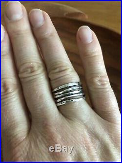 James Avery Sterling Silver Hammered Ring Size 8