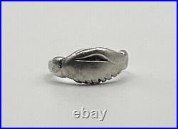 James Avery Sterling Silver Handshaking Ring Size 3.5