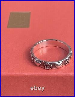 James Avery Sterling Silver Heart And Flower Ring