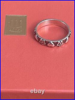 James Avery Sterling Silver Heart And Flower Ring