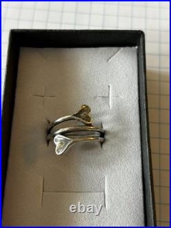 James Avery Sterling Silver Hearts Embrace Ring/Size 7.5 Free Shipping