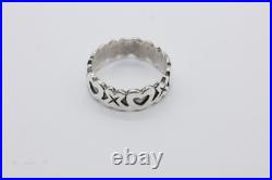 James Avery Sterling Silver Hugs And Kisses Size 6.5 Ring Retired