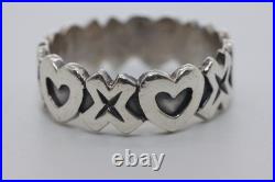 James Avery Sterling Silver Hugs And Kisses Size 6.5 Ring Retired