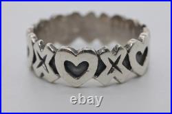 James Avery Sterling Silver Hugs And Kisses Size 6.5 Ring Retired
