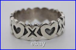James Avery Sterling Silver Hugs And Kisses Size 6.5 Ring Retired