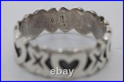 James Avery Sterling Silver Hugs And Kisses Size 6.5 Ring Retired
