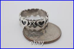 James Avery Sterling Silver Hugs And Kisses Size 6.5 Ring Retired