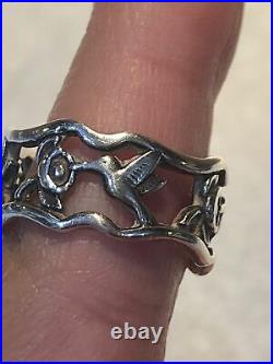 James Avery Sterling Silver Hummingbird Ring Size 6 Ring Rare BEAUTIFUL