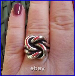 James Avery Sterling Silver Large Love Knot Ring-5-3/4