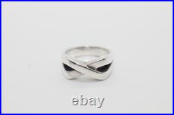 James Avery Sterling Silver Large X Cross Over Ring Size 11.5 Pre Owned