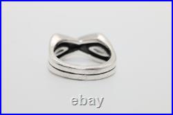 James Avery Sterling Silver Large X Cross Over Ring Size 11.5 Pre Owned