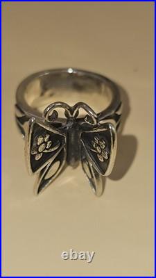 James Avery Sterling Silver Mariposa Butterfly Ring Size 3.75 Retired