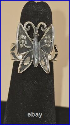 James Avery Sterling Silver Mariposa Butterfly Ring Size 3.75 Retired