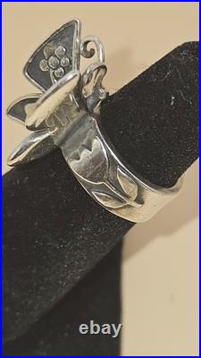 James Avery Sterling Silver Mariposa Butterfly Ring Size 3.75 Retired