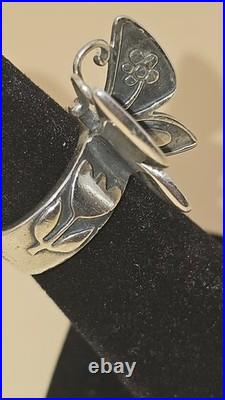 James Avery Sterling Silver Mariposa Butterfly Ring Size 3.75 Retired