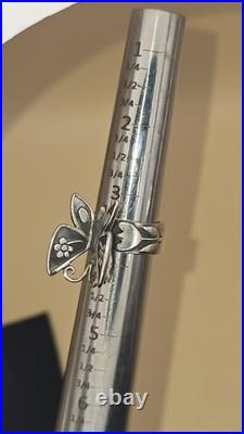 James Avery Sterling Silver Mariposa Butterfly Ring Size 3.75 Retired