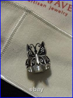 James Avery Sterling Silver Mariposa Butterfly Ring Size 6