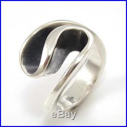 James Avery Sterling Silver Modernist Abstract Retired Rare Wave Ring Size 7