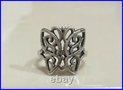 James Avery Sterling Silver Open Butterfly Ring Size 7 Retired