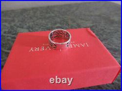 James Avery Sterling Silver Open Hearts Adoree Band Ring Size 6