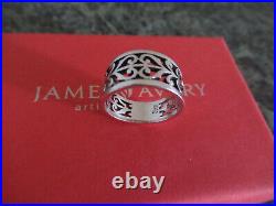 James Avery Sterling Silver Open Hearts Adoree Band Ring Size 6