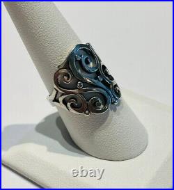 James Avery Sterling Silver Open Sorrento Scroll Ring Sz 9