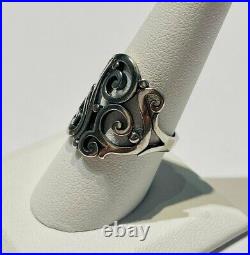 James Avery Sterling Silver Open Sorrento Scroll Ring Sz 9